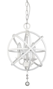 Tull 3 Light 12" Chandelier in Matte White
