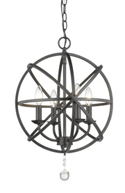 Tull 4 Light 16" Chandelier in Matte Black