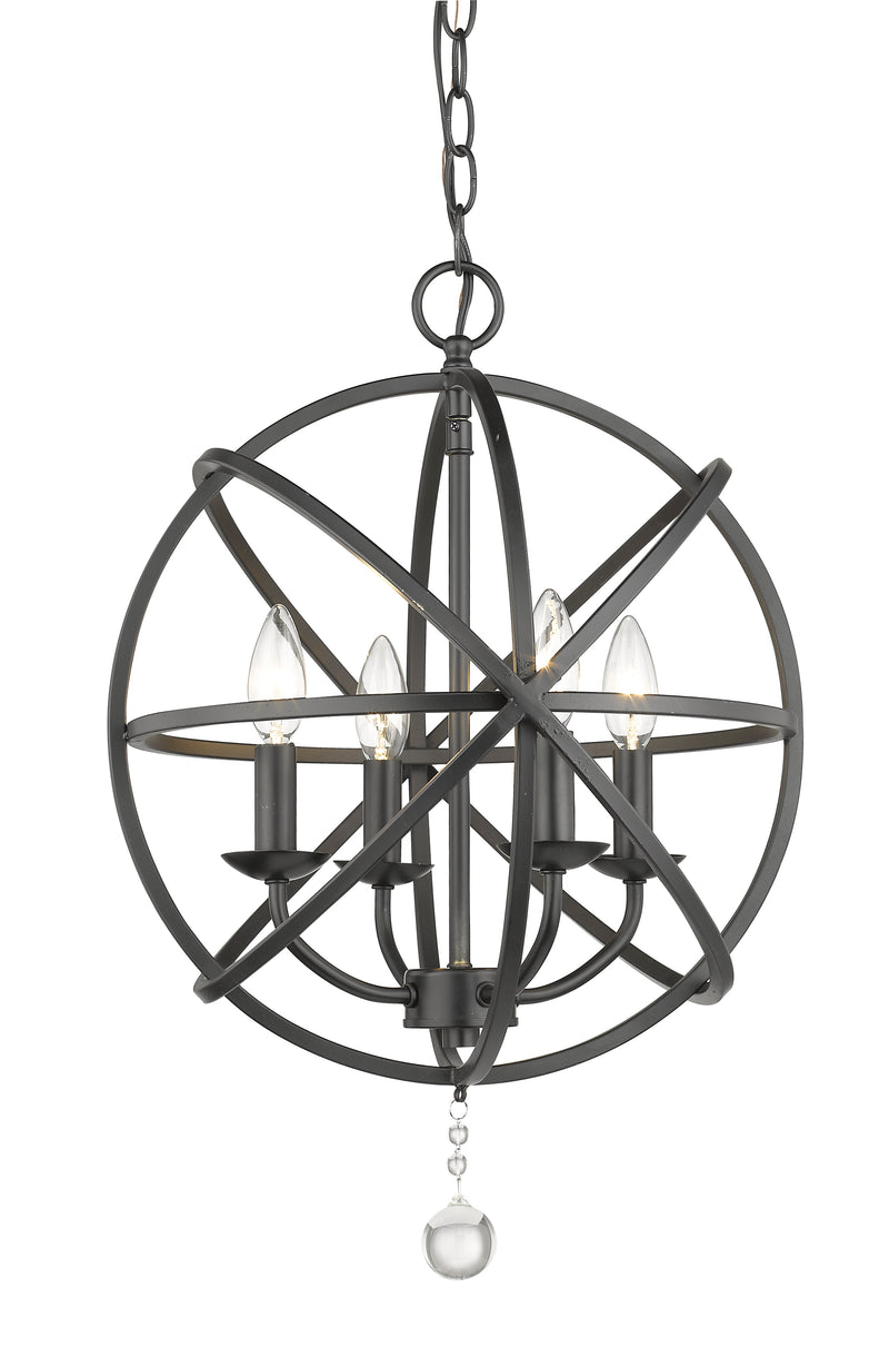 Tull 4 Light 16" Chandelier in Matte Black