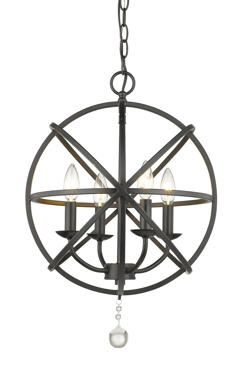Tull 4 Light 16" Chandelier in Matte Black