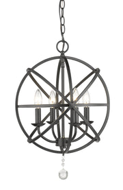 Tull 4 Light 16" Chandelier in Matte Black