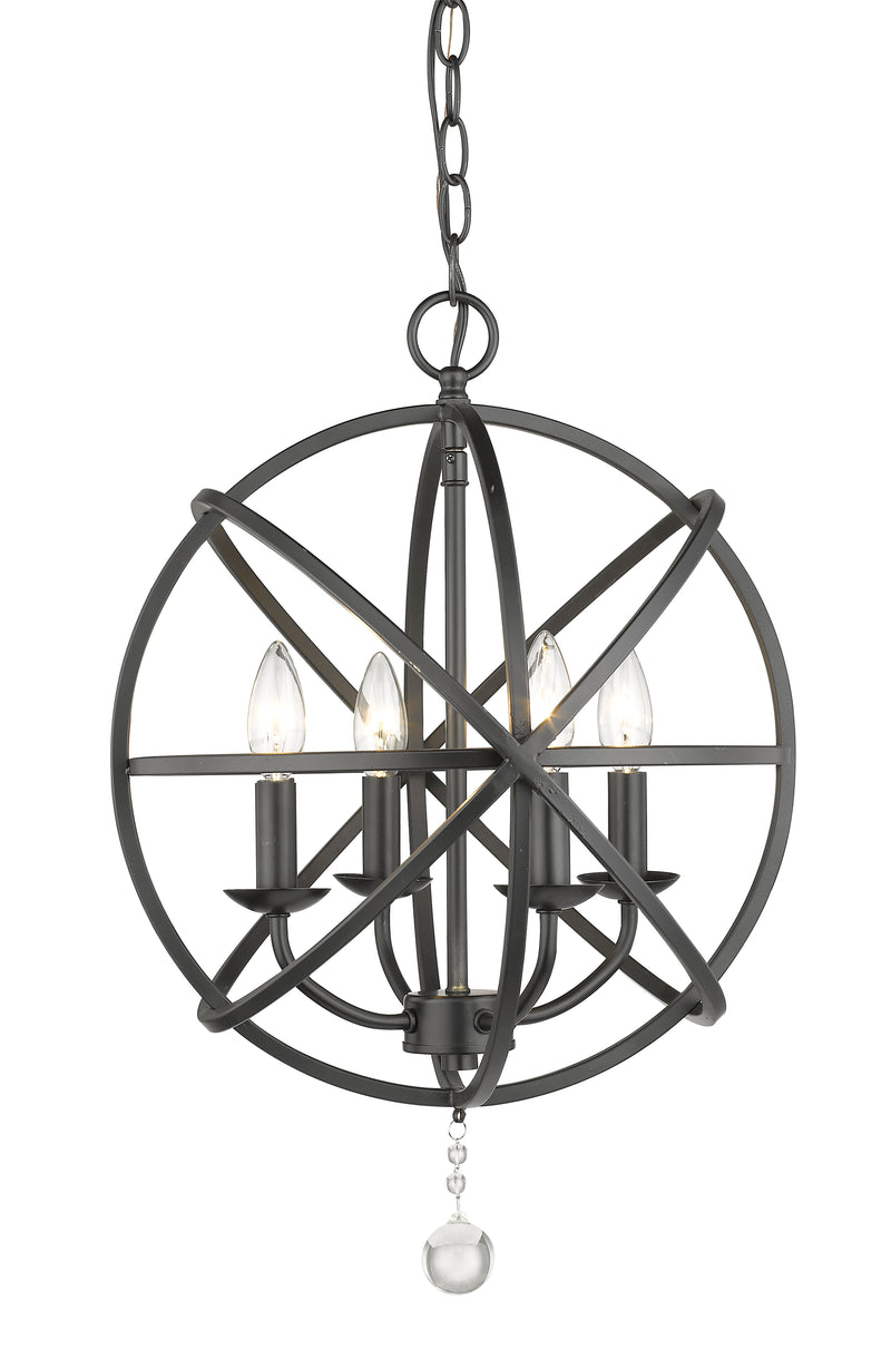 Tull 4 Light 16" Chandelier in Matte Black