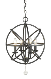 Tull 4 Light 16" Chandelier in Matte Black