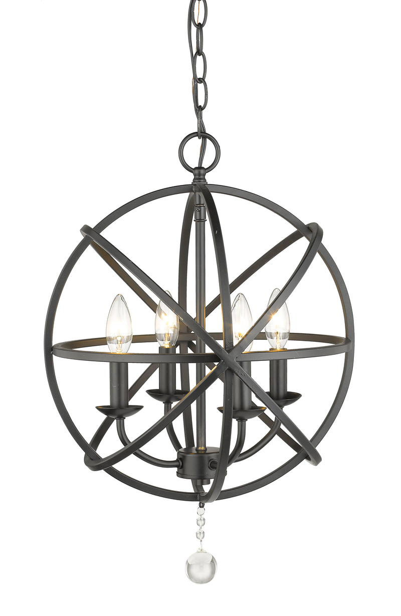 Tull 4 Light 16" Chandelier in Matte Black