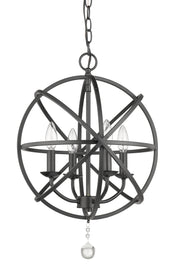 Tull 4 Light 16" Chandelier in Matte Black