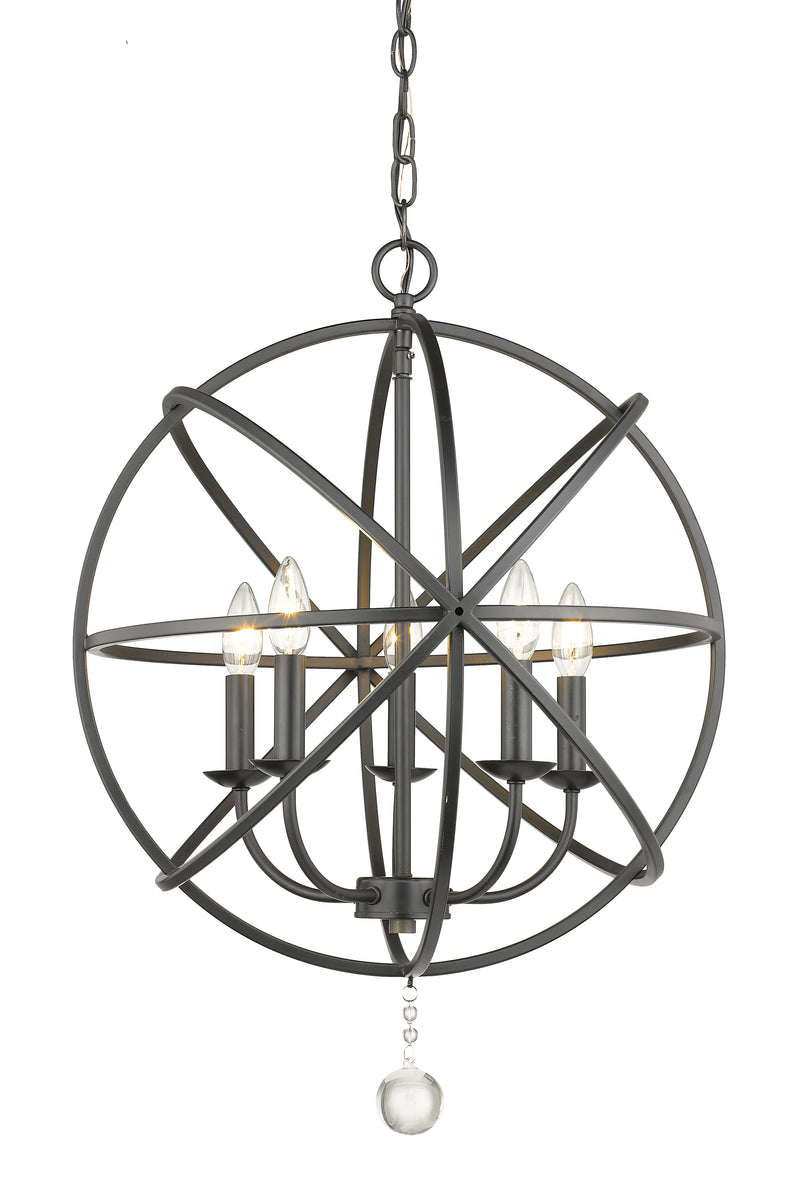 Tull 5 Light 20" Chandelier in Matte Black