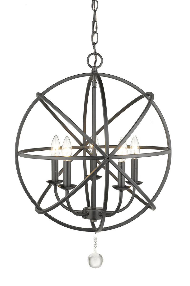 Tull 5 Light 20" Chandelier in Matte Black