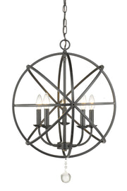 Tull 5 Light 20" Chandelier in Matte Black