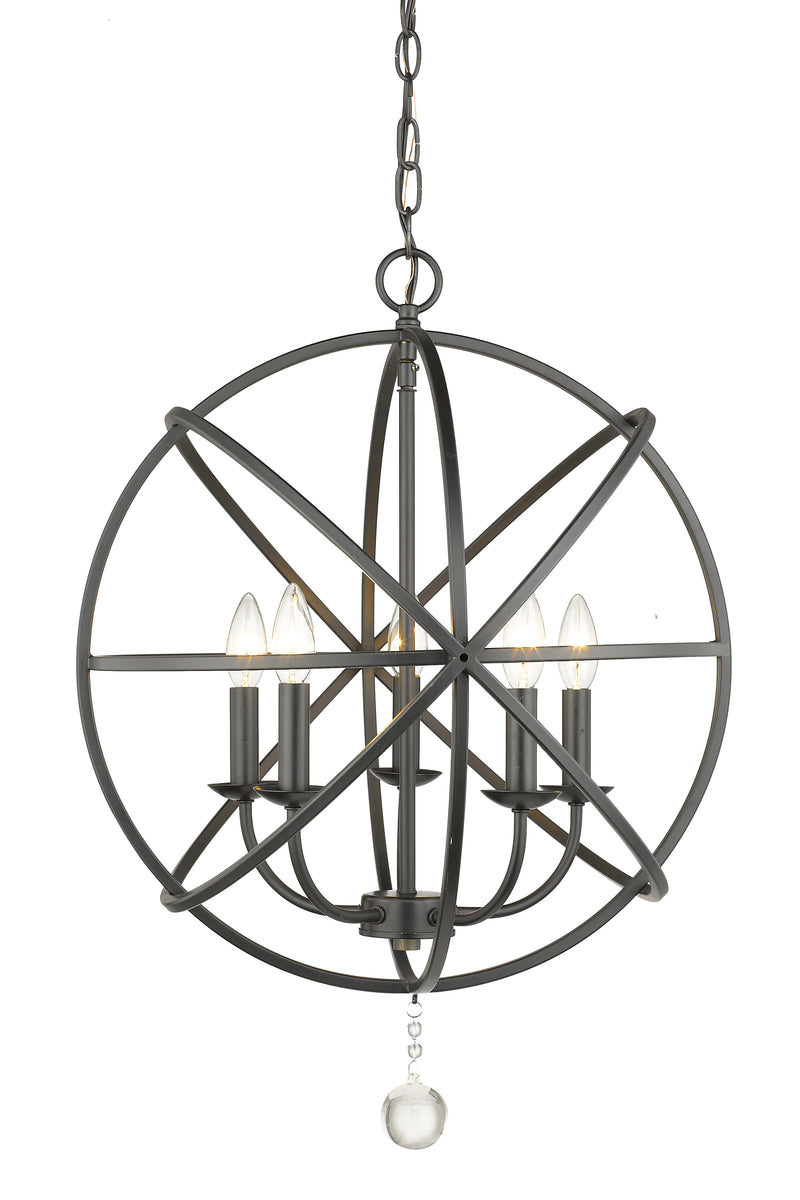 Tull 5 Light 20" Chandelier in Matte Black