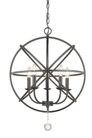 Tull 5 Light 20" Chandelier in Matte Black