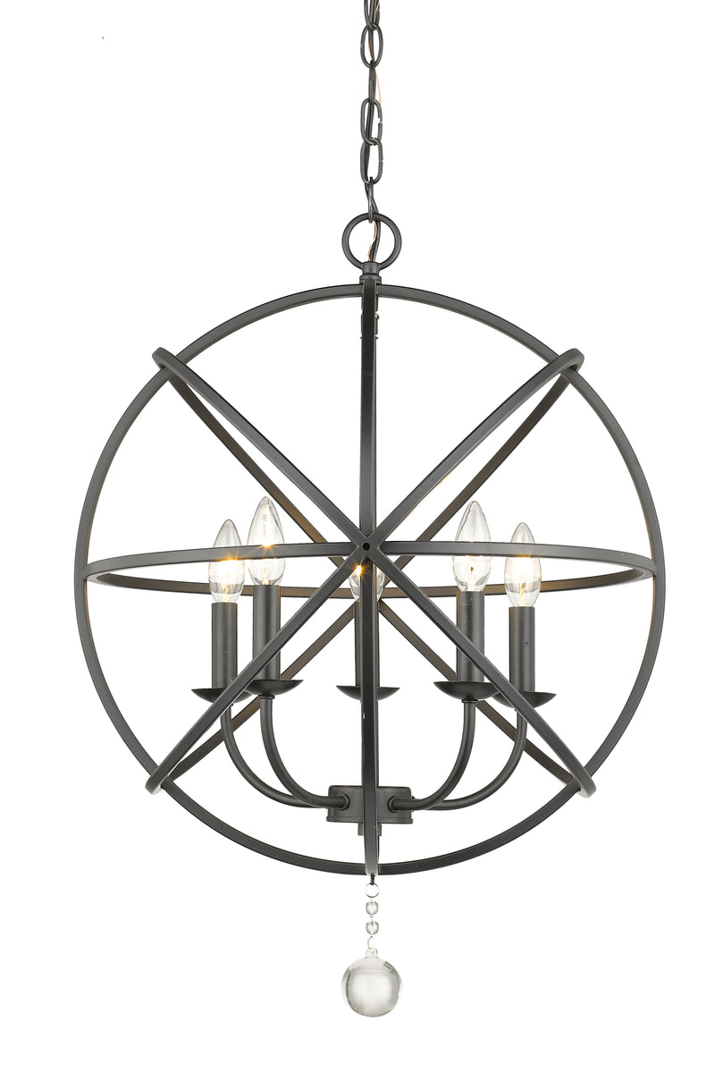 Tull 5 Light 20" Chandelier in Matte Black