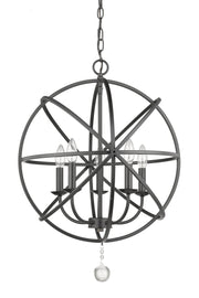 Tull 5 Light 20" Chandelier in Matte Black