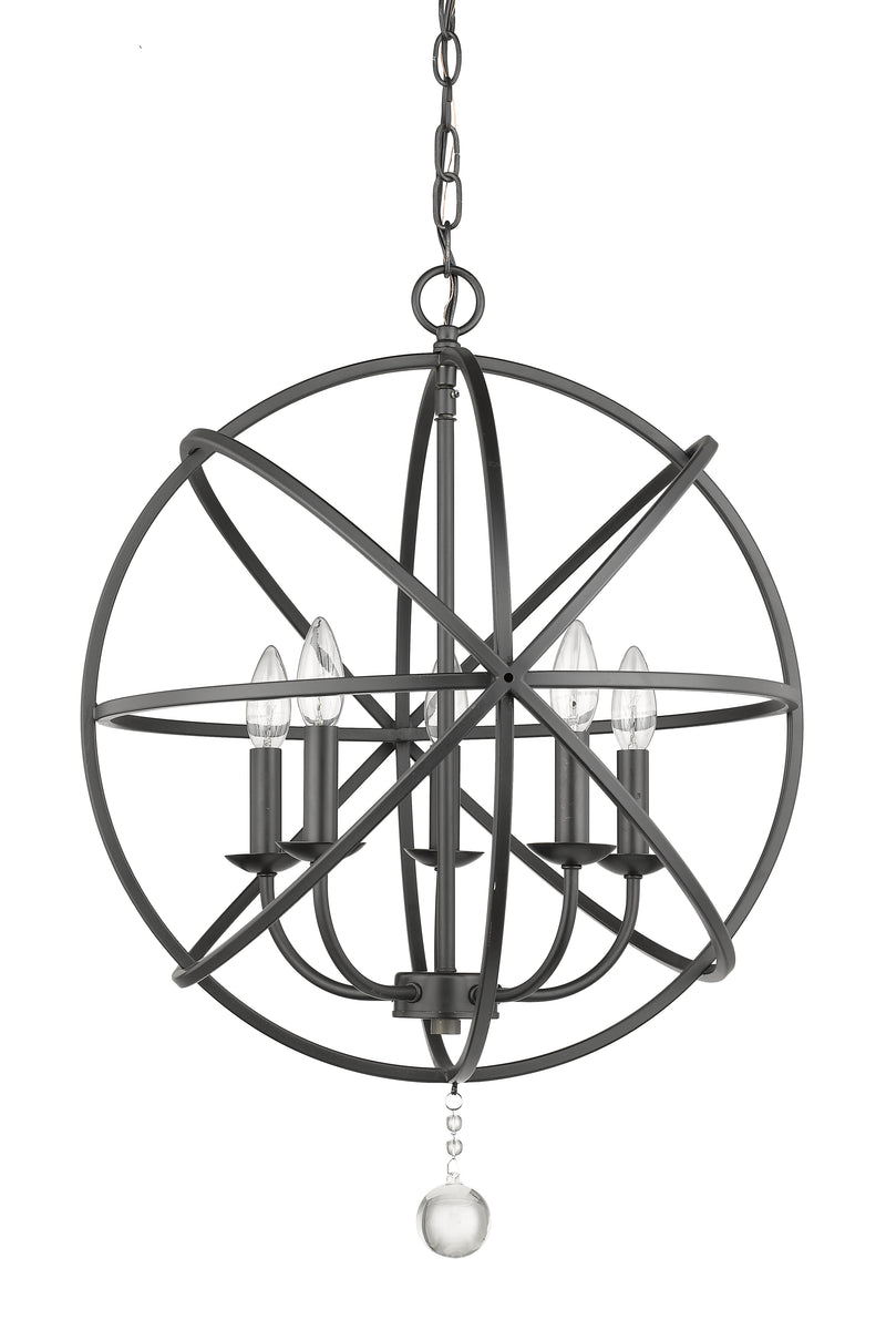 Tull 5 Light 20" Chandelier in Matte Black