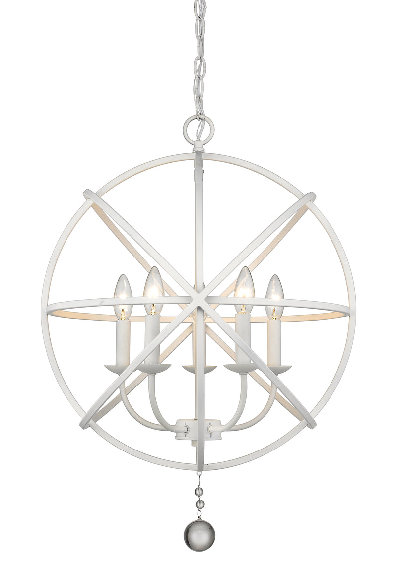 Tull 5 Light 20" Chandelier in Matte White