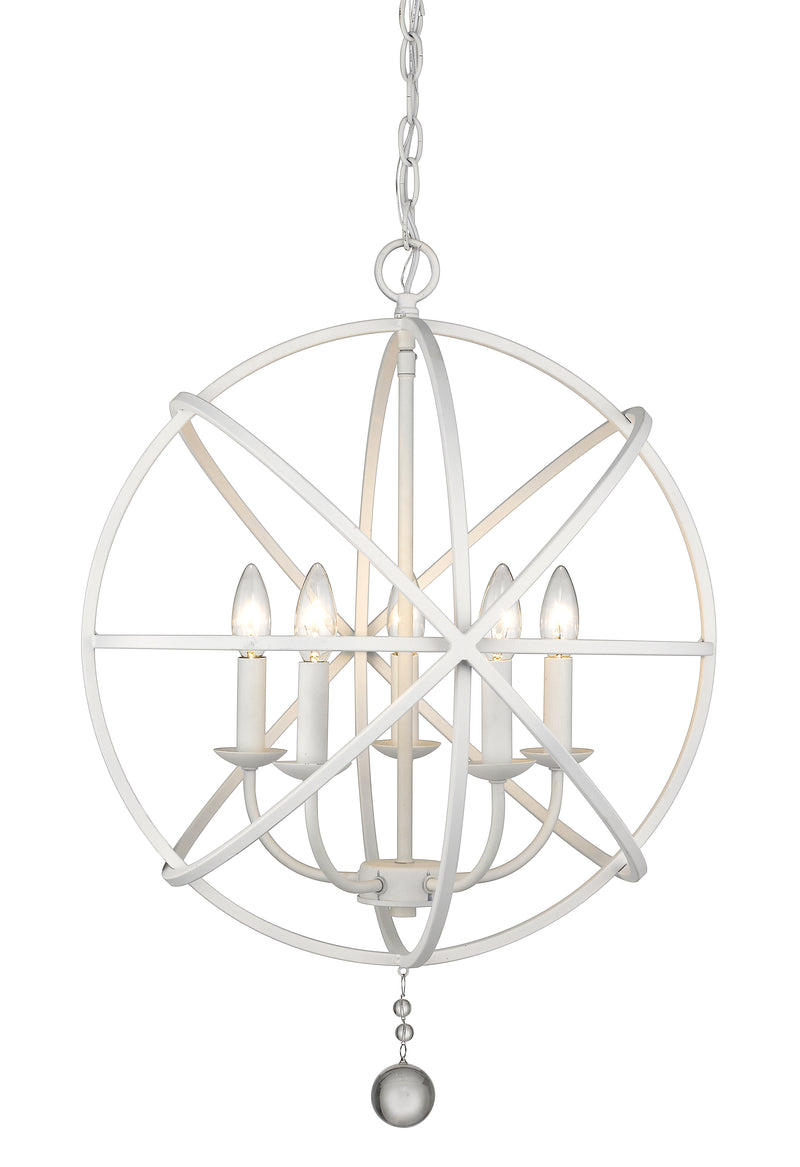 Tull 5 Light 20" Chandelier in Matte White