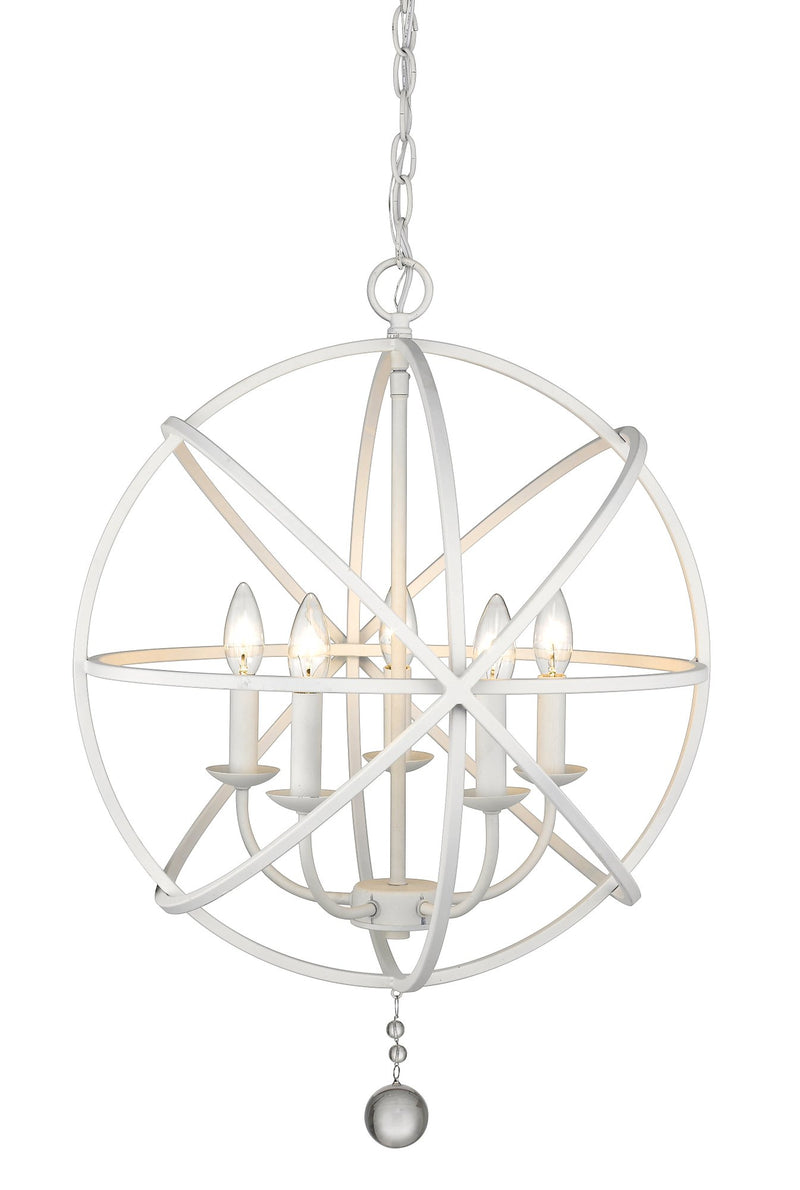Tull 5 Light 20" Chandelier in Matte White
