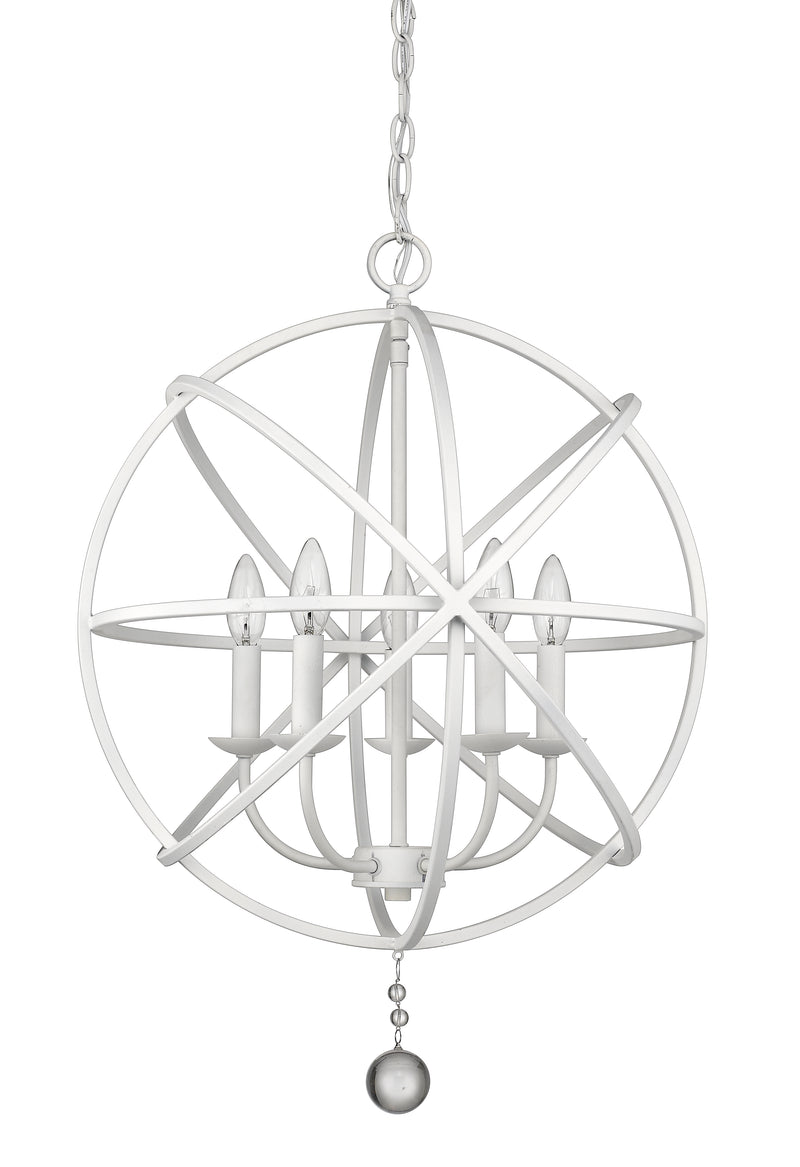 Tull 5 Light 20" Chandelier in Matte White