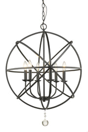 Tull 6 Light 24" Chandelier in Matte Black