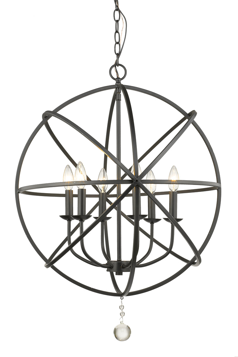 Tull 6 Light 24" Chandelier in Matte Black