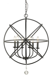 Tull 6 Light 24" Chandelier in Matte Black