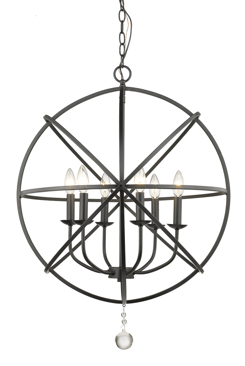 Tull 6 Light 24" Chandelier in Matte Black