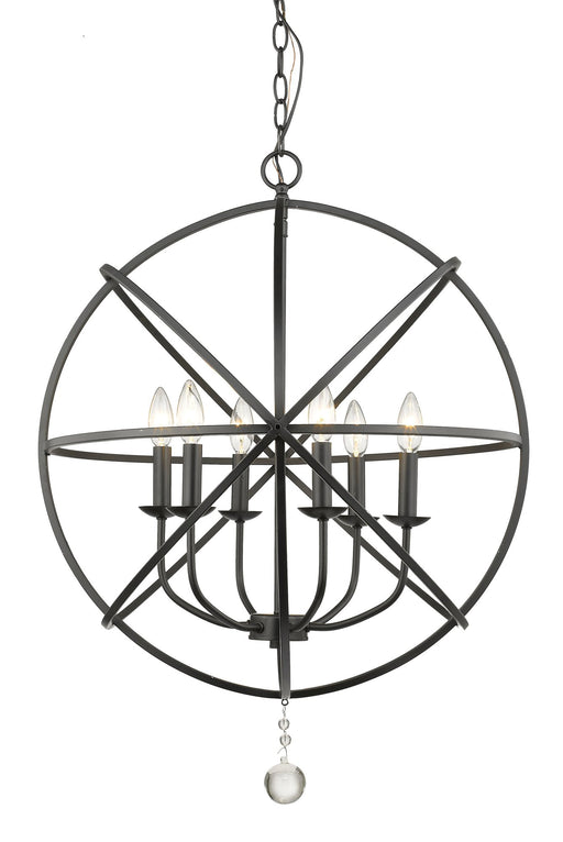 Tull 6 Light 24" Chandelier in Matte Black