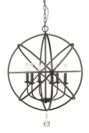 Tull 6 Light 24" Chandelier in Matte Black