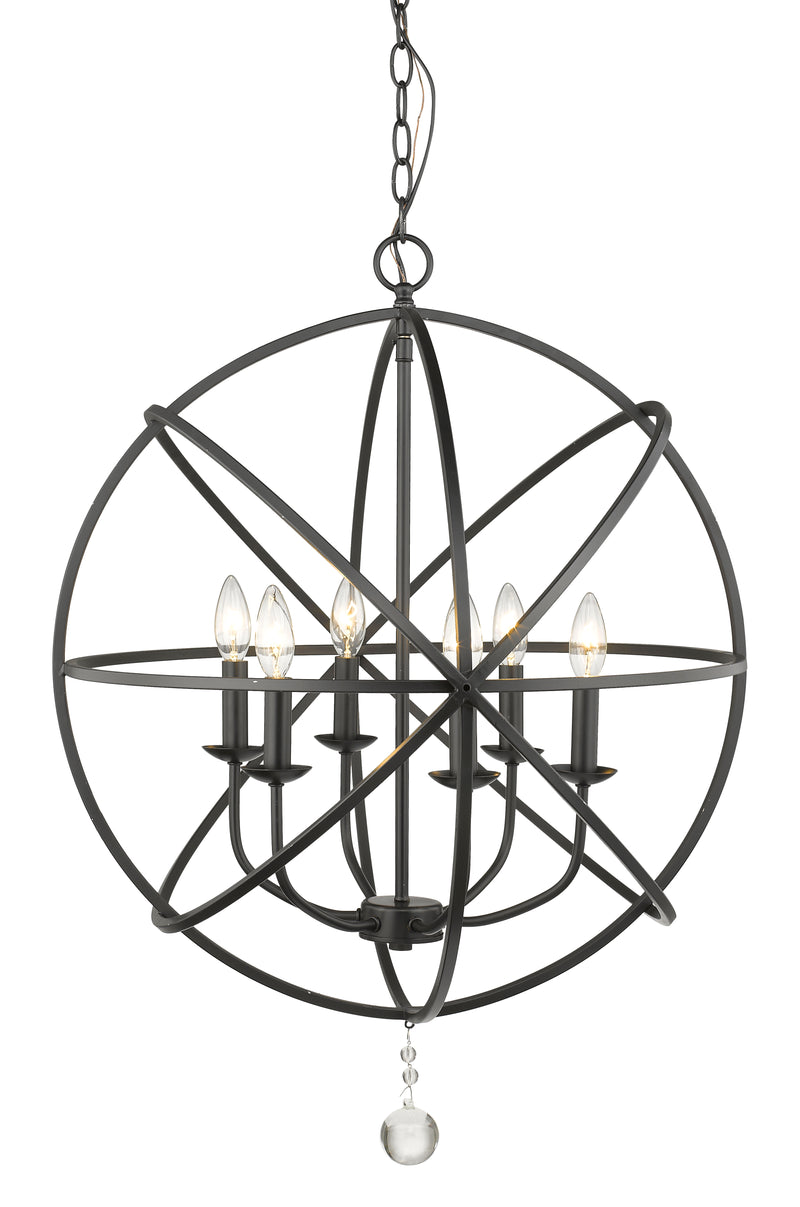Tull 6 Light 24" Chandelier in Matte Black