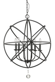 Tull 6 Light 24" Chandelier in Matte Black