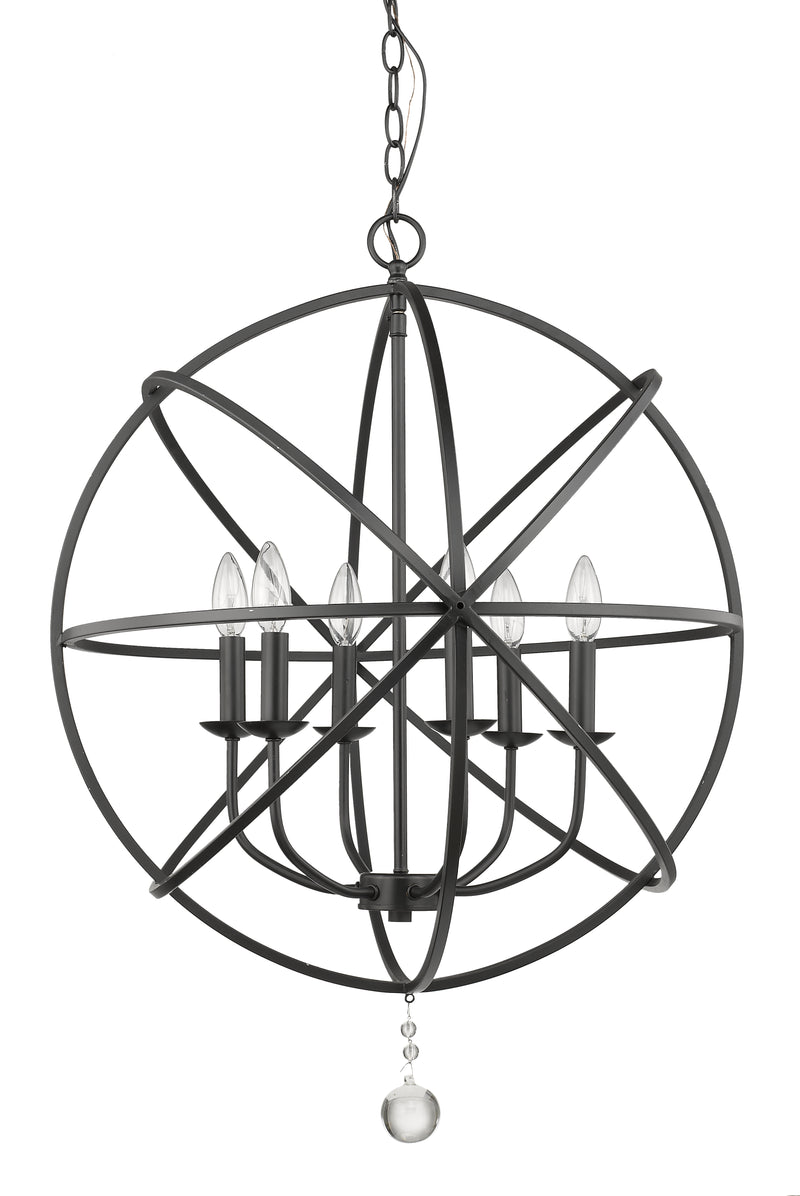 Tull 6 Light 24" Chandelier in Matte Black
