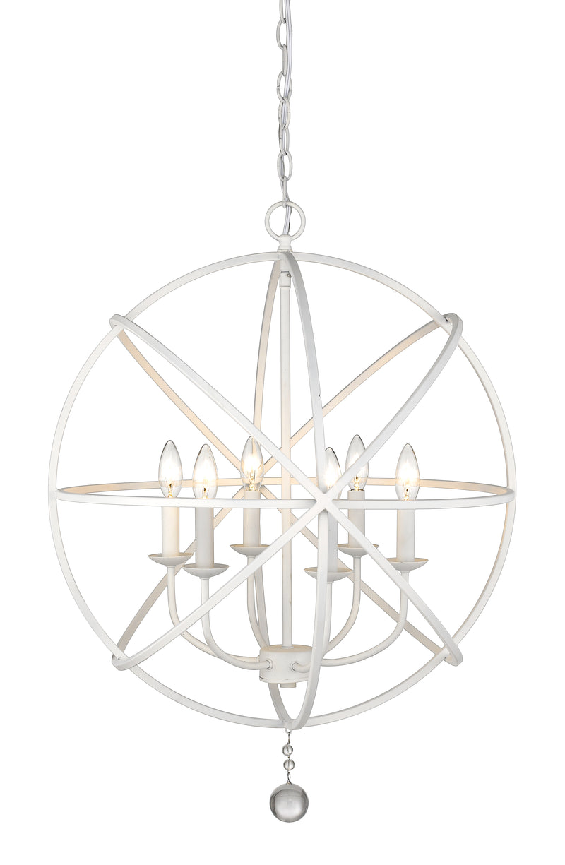 Tull 6 Light 24" Chandelier in Matte White