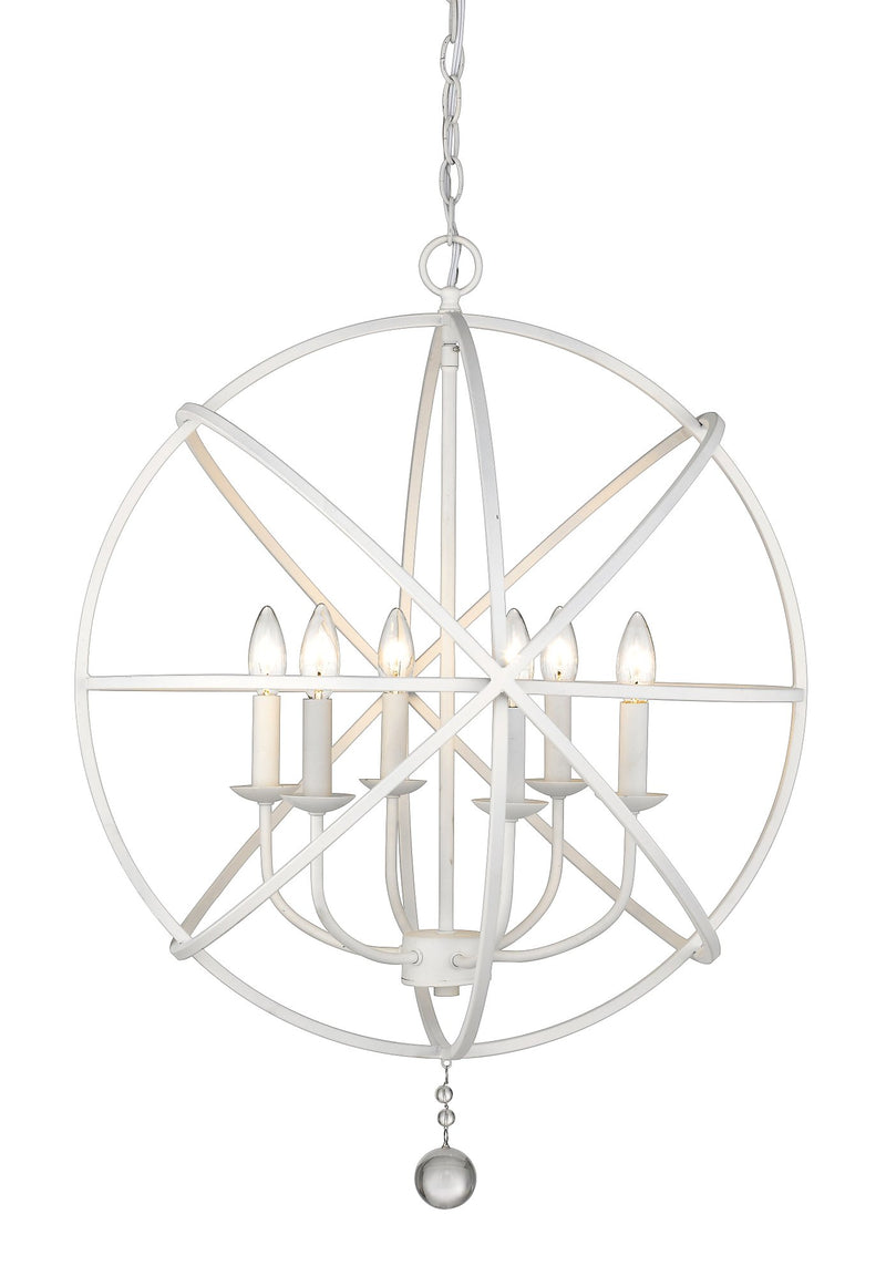 Tull 6 Light 24" Chandelier in Matte White