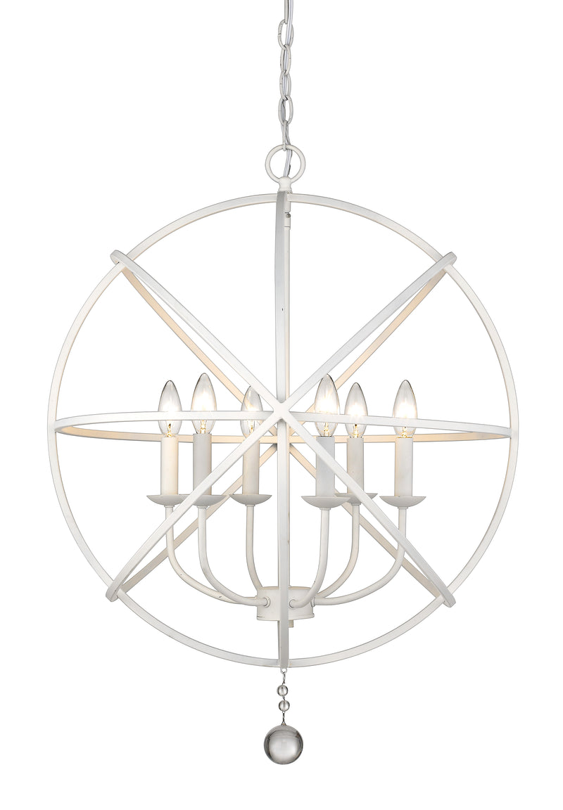 Tull 6 Light 24" Chandelier in Matte White
