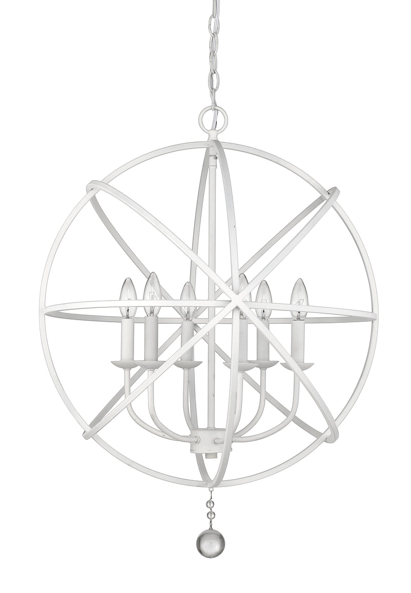 Tull 6 Light 24" Chandelier in Matte White