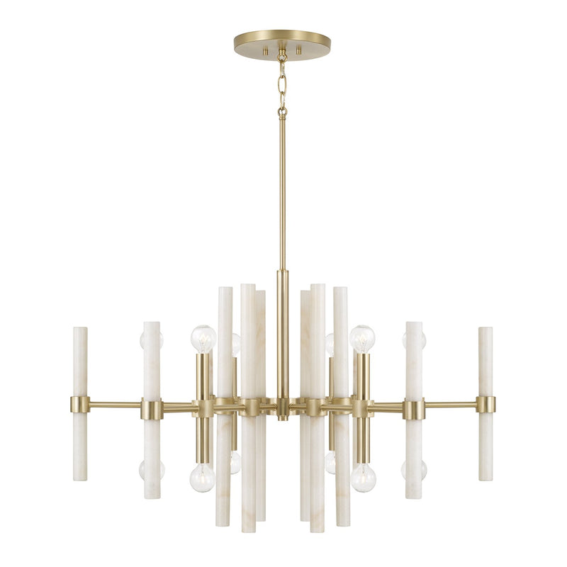 Marlow 12-Light Chandelier in Matte Brass