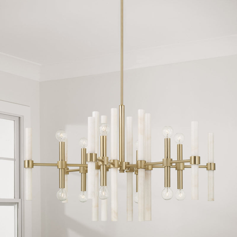 Marlow 12-Light Chandelier in Matte Brass