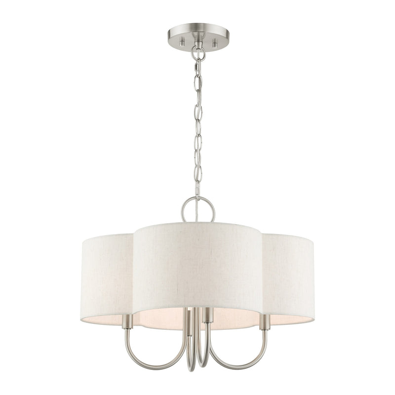 Solstice 4-Light Chandelier in Brushed Nickel