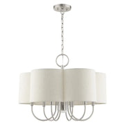 Solstice 7-Light Chandelier with Downlight in Brushed Nickel