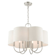 Solstice 7-Light Chandelier with Downlight in Brushed Nickel