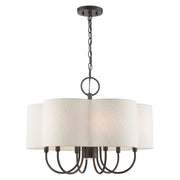 Solstice 7-Light Chandelier with Downlight in English Bronze