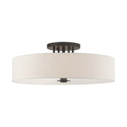 Meridian 6-Light 30" x 11.25" Semi-Flush Mount in English Bronze