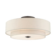 Meridian 6-Light 30" x 13.5" Semi-Flush Mount in English Bronze