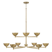 Francesca 10-Light Chandelier in Feathered Gold