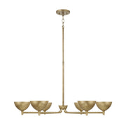 Francesca 6-Light Chandelier in Feathered Gold