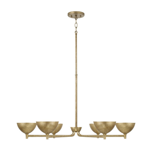 Francesca 6-Light Chandelier in Feathered Gold