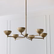 Francesca 6-Light Chandelier in Feathered Gold