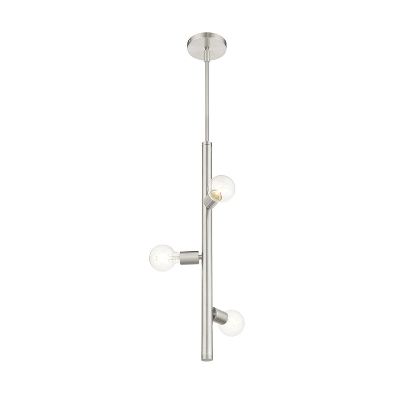 Bannister 3-Light Pendant in Brushed Nickel