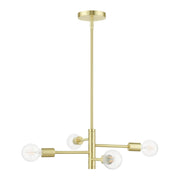 Bannister 4-Light Small Chandelier in Satin Brass