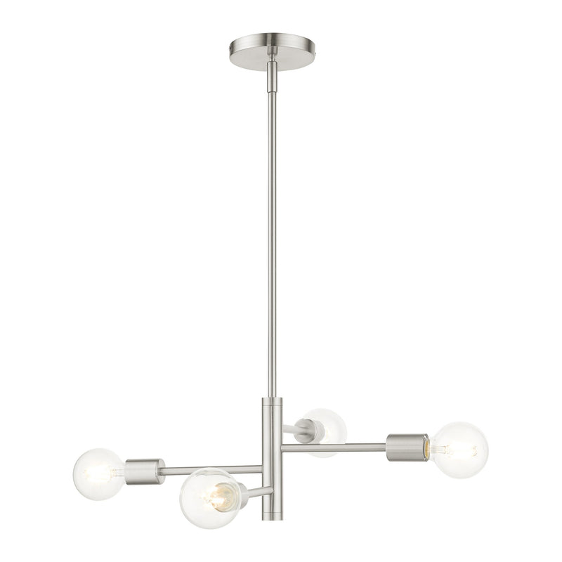 Bannister 4-Light Small Chandelier in Brushed Nickel
