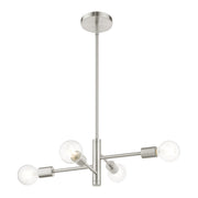 Bannister 4-Light Small Chandelier in Brushed Nickel